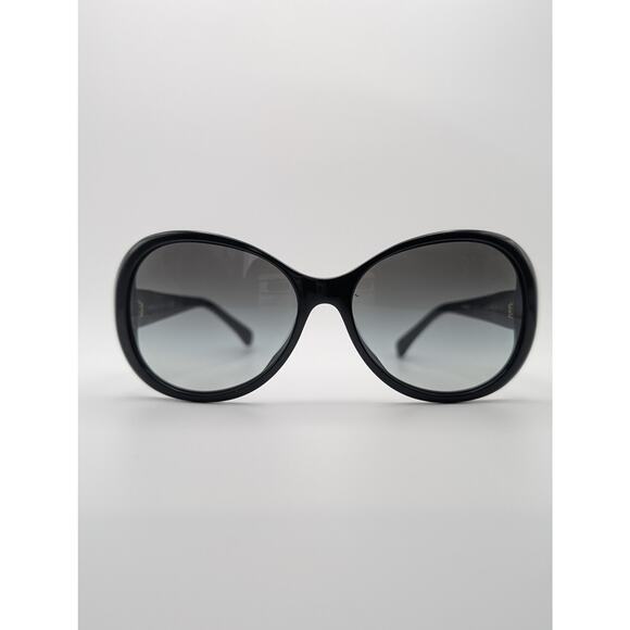 AUTH Chanel Vintage Caviar Coco Mark Oversized Sunglasses – Black w/ Gold accent - Picture 1 of 9